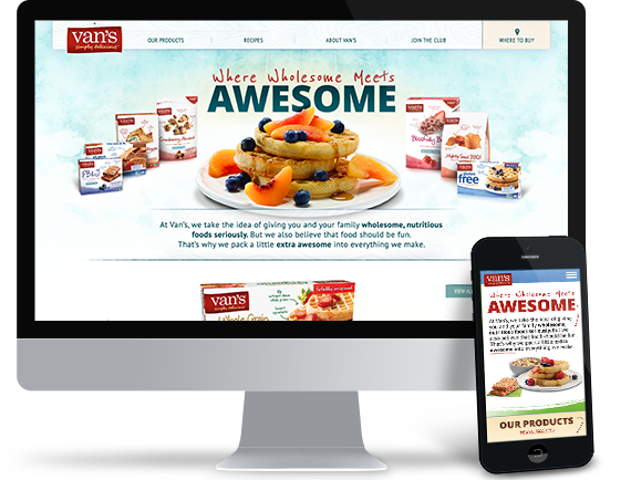 The Vans Foods website redesign