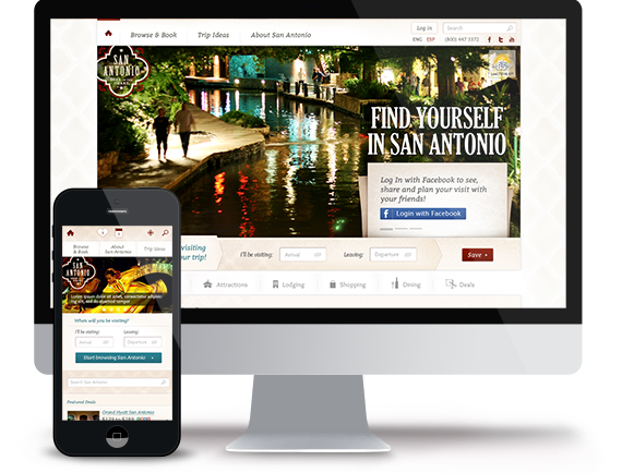 The responsive Tourism and booking web platform for the City of San Antonio